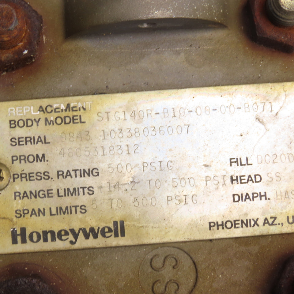Honeywell STG140-F1G-00000-1C.LP.SM-B671 Smart Pressure Transmitter