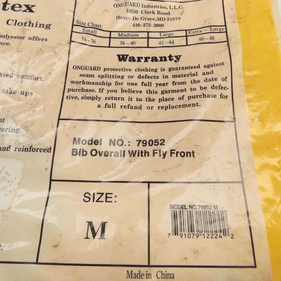 Onguard 79034 79052 Large Lot Of 6 Protective Hooded Jackets & 2 Bib Overall