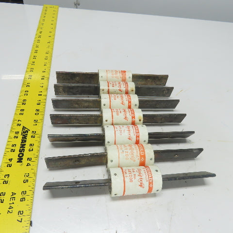 Gould A6Y200 Type 3 200A 600V Fuse Lot Of 7