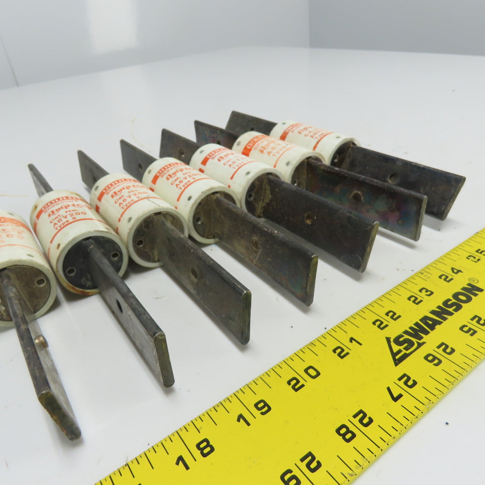 Gould A6Y200 Type 3 200A 600V Fuse Lot Of 7