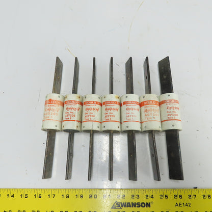Gould A6Y200 Type 3 200A 600V Fuse Lot Of 7