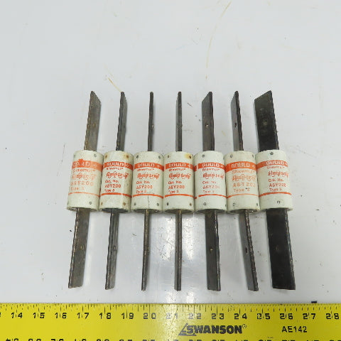 Gould A6Y200 Type 3 200A 600V Fuse Lot Of 7