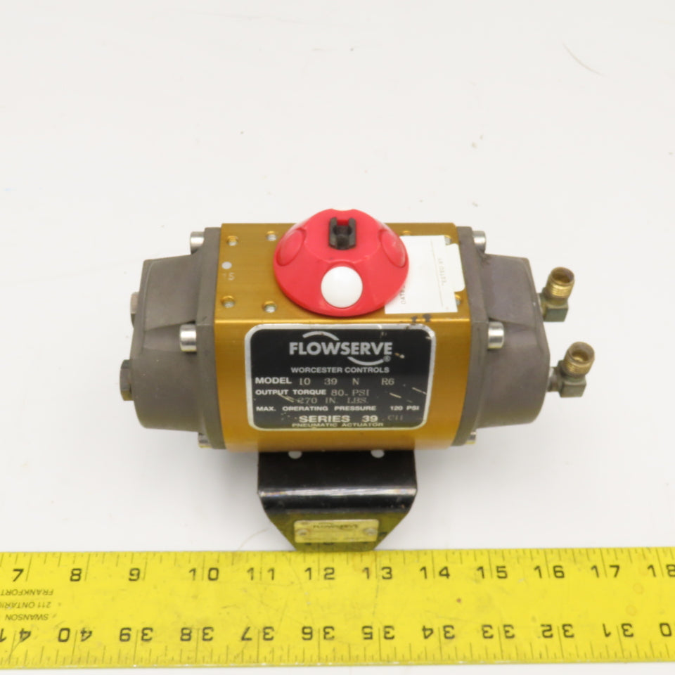Flowserve 10 39 N R6 Pneumatic Valve Actuator 80PSI W/ Mount MK501