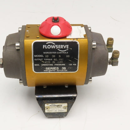 Flowserve 10 39 N R6 Pneumatic Valve Actuator 80PSI W/ Mount MK501