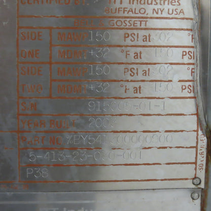 Bell & Gossett Plate Heat Exchanger 150PSI 302° F W/ 2 Valves