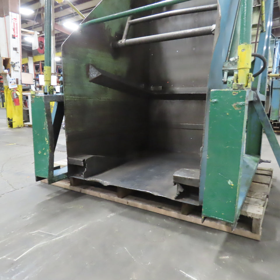 Custom Made 37" X 48 Deep Hydraulic Box Crate Bulk Material Tote Dumper 3PH
