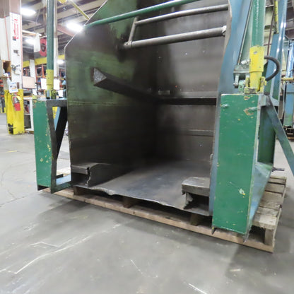 Custom Made 37" X 48 Deep Hydraulic Box Crate Bulk Material Tote Dumper 3PH