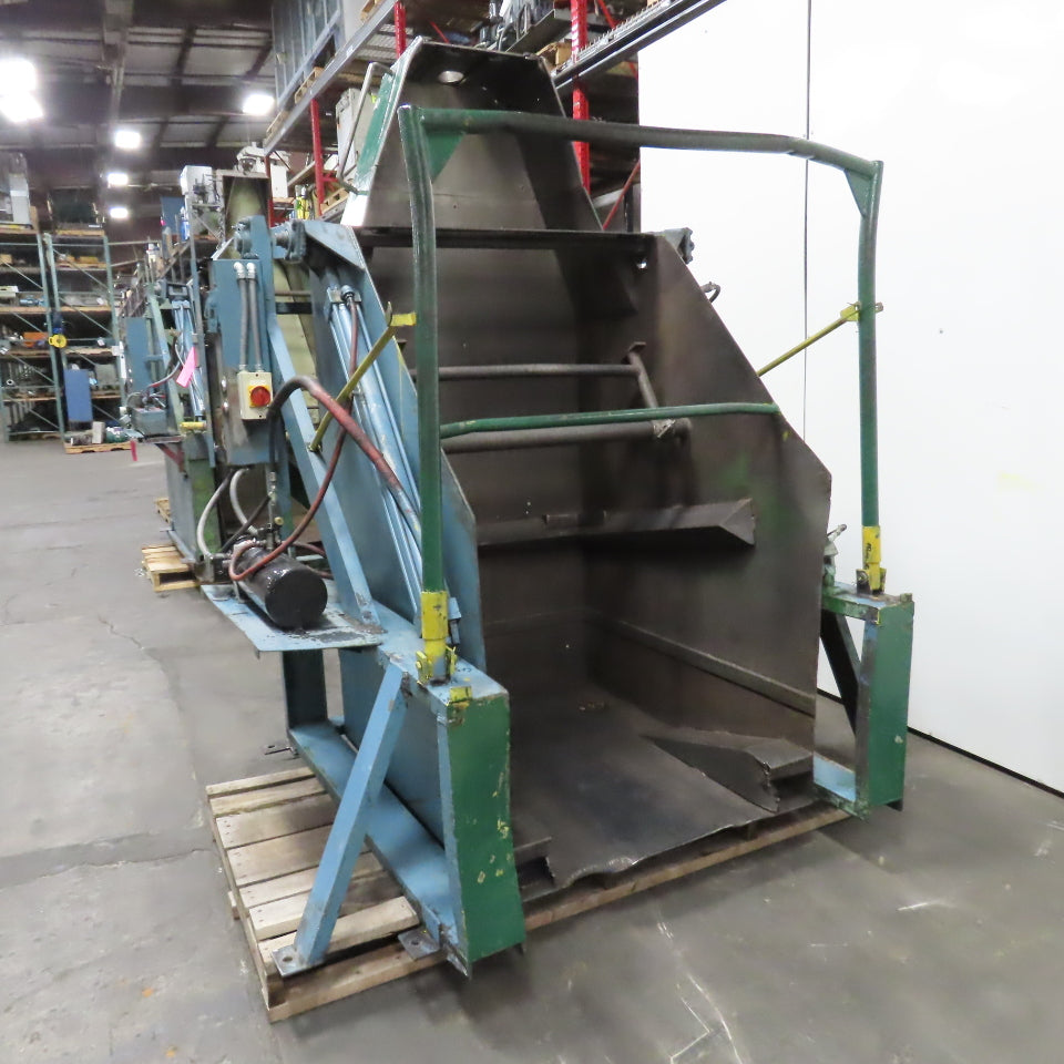 Custom Made 37" X 48 Deep Hydraulic Box Crate Bulk Material Tote Dumper 3PH
