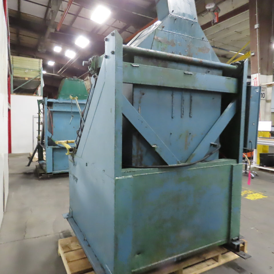 Custom Made 34.5" X 48 Deep Hydraulic Box Crate Bulk Material Tote Dumper 3PH
