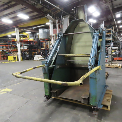 Custom Made 34.5" X 48 Deep Hydraulic Box Crate Bulk Material Tote Dumper 3PH