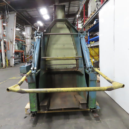 Custom Made 34.5" X 48 Deep Hydraulic Box Crate Bulk Material Tote Dumper 3PH