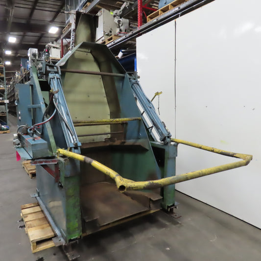 Custom Made 34.5" X 48 Deep Hydraulic Box Crate Bulk Material Tote Dumper 3PH