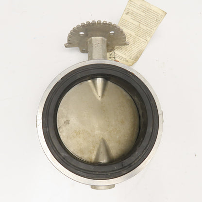 ABZ 6" Stainless Steel Wafer Butterfly Valve FDA Buna Seat