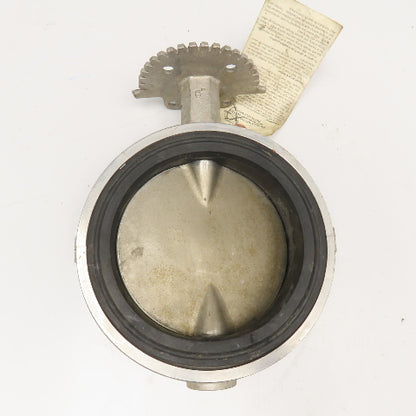 ABZ 6" Stainless Steel Wafer Butterfly Valve FDA Buna Seat