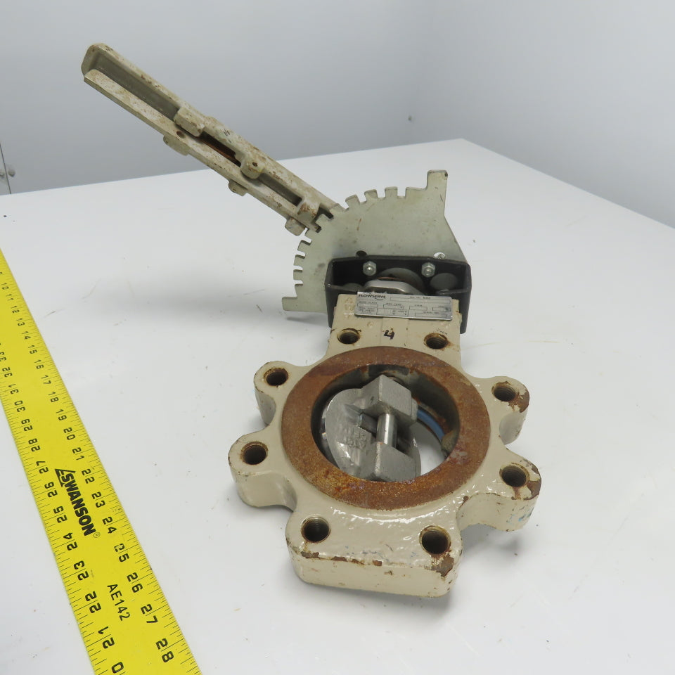 Flowserve 4-BX2-L3811A1V0NZ BX2 4" Butterfly Valve ASME 300 Stem H450 Disk D4