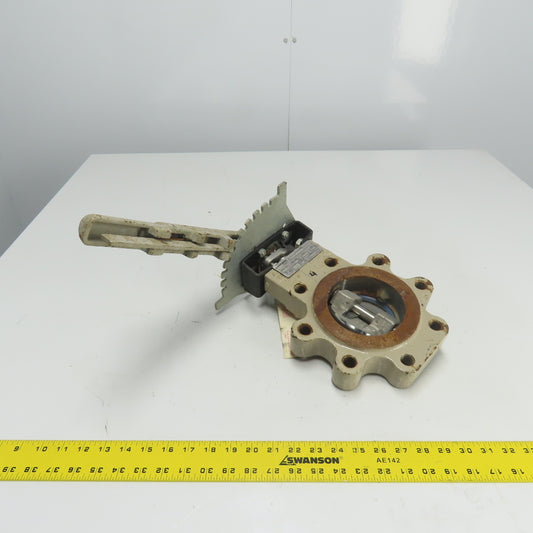 Flowserve 4-BX2-L3811A1V0NZ BX2 4" Butterfly Valve ASME 300 Stem H450 Disk D4