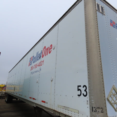 Wabash 1998 53' Tandem Axle Semi Trailer Van Storage 101"W x 110" Tall