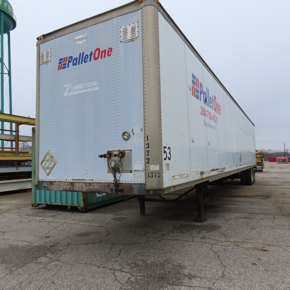 Wabash 1998 53' Tandem Axle Semi Trailer Van Storage 101"W x 110" Tall