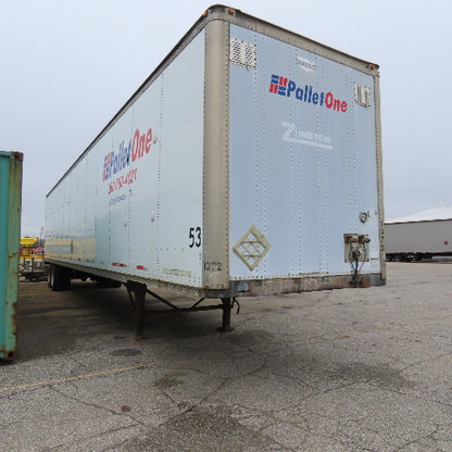 Wabash 1998 53' Tandem Axle Semi Trailer Van Storage 101"W x 110" Tall