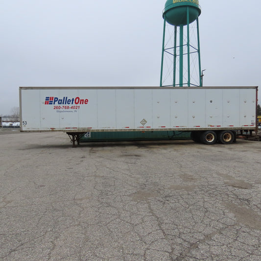 Wabash 1998 53' Tandem Axle Semi Trailer Van Storage 101"W x 110" Tall