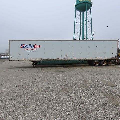 Wabash 1998 53' Tandem Axle Semi Trailer Van Storage 101"W x 110" Tall