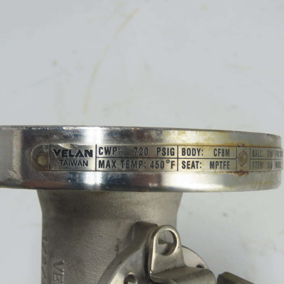 Velan W330 Ball Valve CF8M Seat MPTFE 720PSIG 316 Ball Stem
