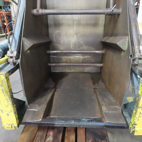 Custom Made 35.5" x 42 Deep Hydraulic Box Crate Bulk Material Tote Dumper 3PH