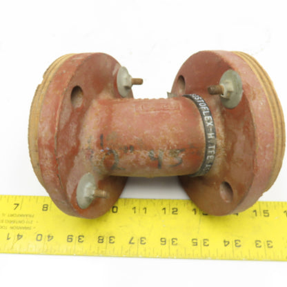 Resistoflex 1-1/2" Cast Iron Flanged Elbow 45° TFE Liner