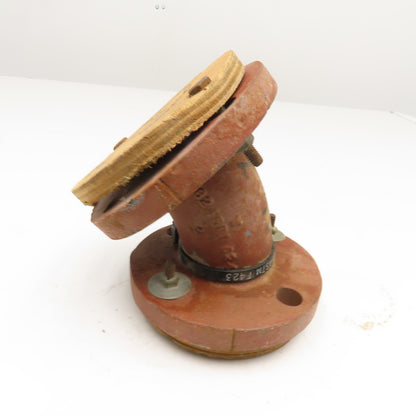 Resistoflex 1-1/2" Cast Iron Flanged Elbow 45° TFE Liner