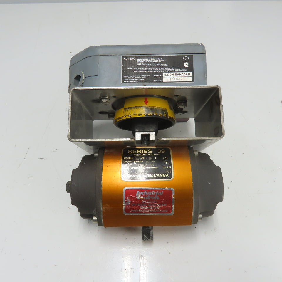 Westlock 5230NIEHKA0AN Icot 5000 Valve Positioner 18-24VDC W/ 15H39SNR6 Actuator