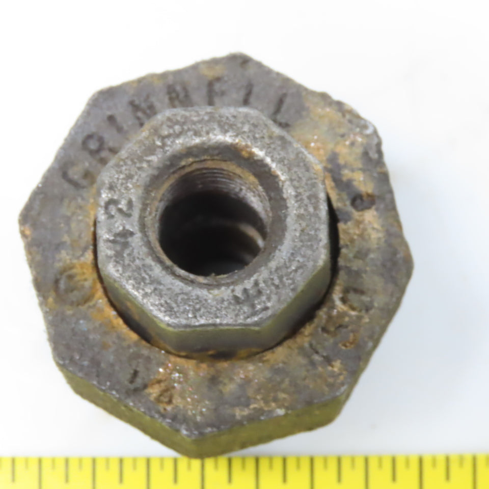 Grinnell Union 1/4" NPT Class 150 Black Pipe Malleable Iron Fitting Lot of 6