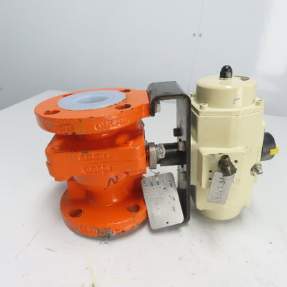 El-O-Matic ES 65-4/A/L2 Pneumatic Actuator Valve 2" DIPFA CD4MC/PFA