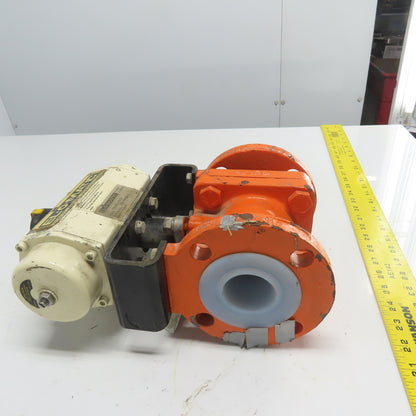 El-O-Matic ES 65-4/A/L2 Pneumatic Actuator Valve 2" DIPFA CD4MC/PFA