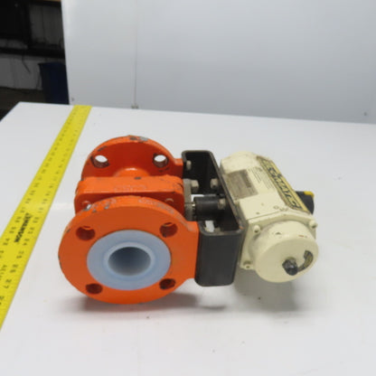 El-O-Matic ES 65-4/A/L2 Pneumatic Actuator Valve 2" DIPFA CD4MC/PFA