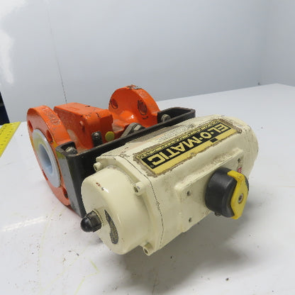 El-O-Matic ES 65-4/A/L2 Pneumatic Actuator Valve 2" DIPFA CD4MC/PFA