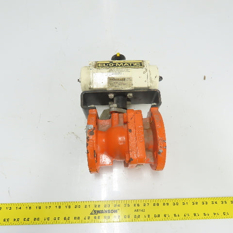 El-O-Matic ES 65-4/A/L2 Pneumatic Actuator Valve 2" DIPFA CD4MC/PFA