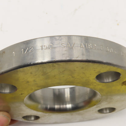 Echjay 1-1/2" Raised Face 150 Stainless Steel Butt Weld Flange F304/L B16.5
