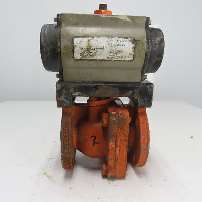 Bettis RPB1000-S* 120PSI Pneumatic Actuator Valve 2" DI/PFA CD4MCu/PFA