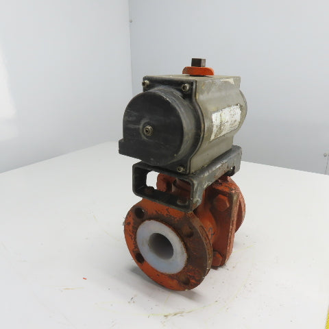 Bettis RPB1000-S* 120PSI Pneumatic Actuator Valve 2" DI/PFA CD4MCu/PFA
