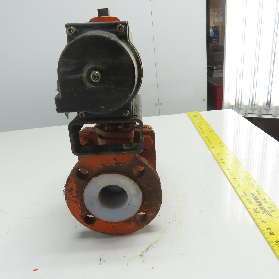 Bettis RPB1000-S* 120PSI Pneumatic Actuator Valve 2" DI/PFA CD4MCu/PFA