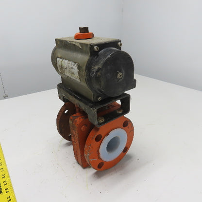 Bettis RPB1000-S* 120PSI Pneumatic Actuator Valve 2" DI/PFA CD4MCu/PFA