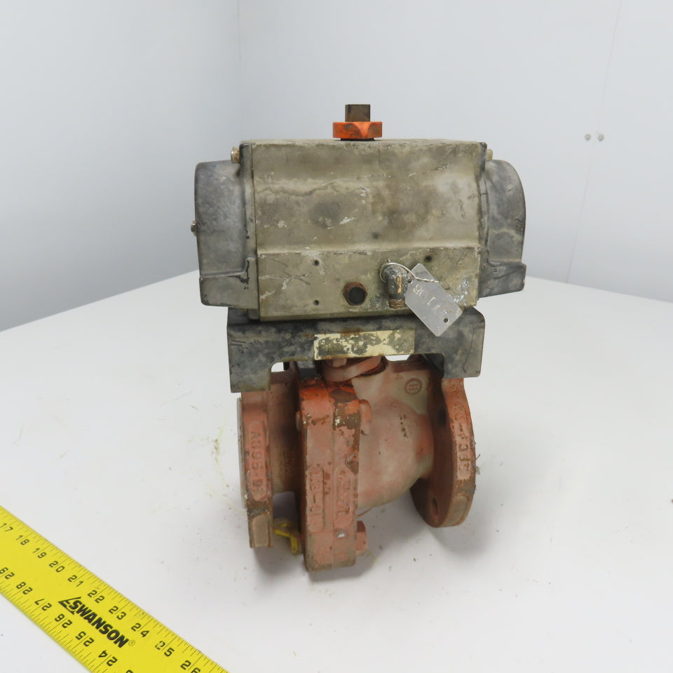 Bettis RPB1000-S* 120PSI Pneumatic Actuator Valve 2" DI/PFA CD4MCu/PFA