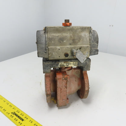 Bettis RPB1000-S* 120PSI Pneumatic Actuator Valve 2" DI/PFA CD4MCu/PFA