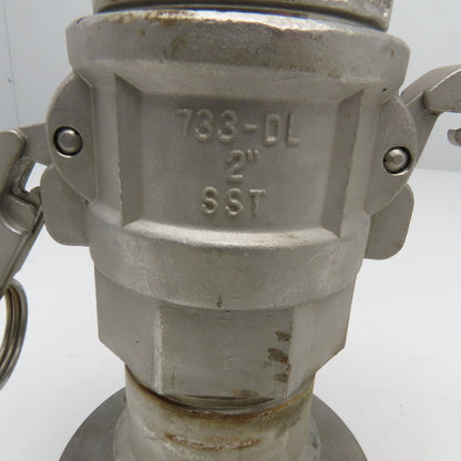 Autolok 733-DL 1-1/2" Flange Mount Stainless Steel Quick Clamp Camlock Assembly