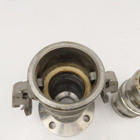Autolok 733-DL 1-1/2" Flange Mount Stainless Steel Quick Clamp Camlock Assembly