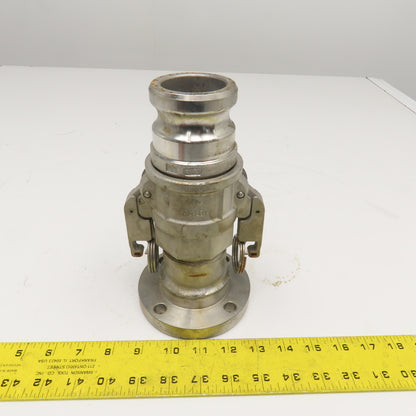 Autolok 733-DL 1-1/2" Flange Mount Stainless Steel Quick Clamp Camlock Assembly