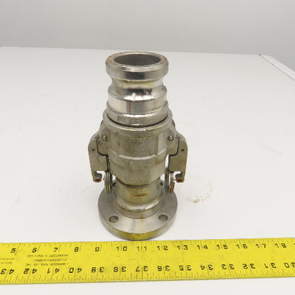 Autolok 733-DL 1-1/2" Flange Mount Stainless Steel Quick Clamp Camlock Assembly