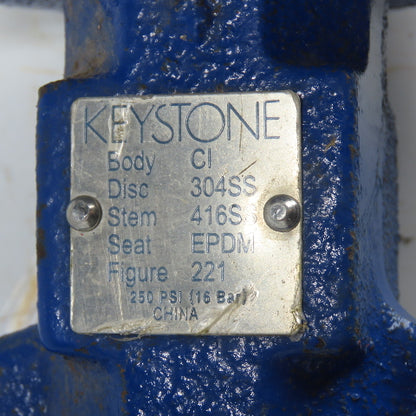 Keystone Figure 221 Butterfly Valve 304SS 416SS EPDM 250PSI