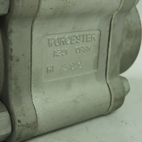Worcester 4466PMSW 1-1/2" Ball valve CF8M Trim 316 Seat Polyfill CWP1440