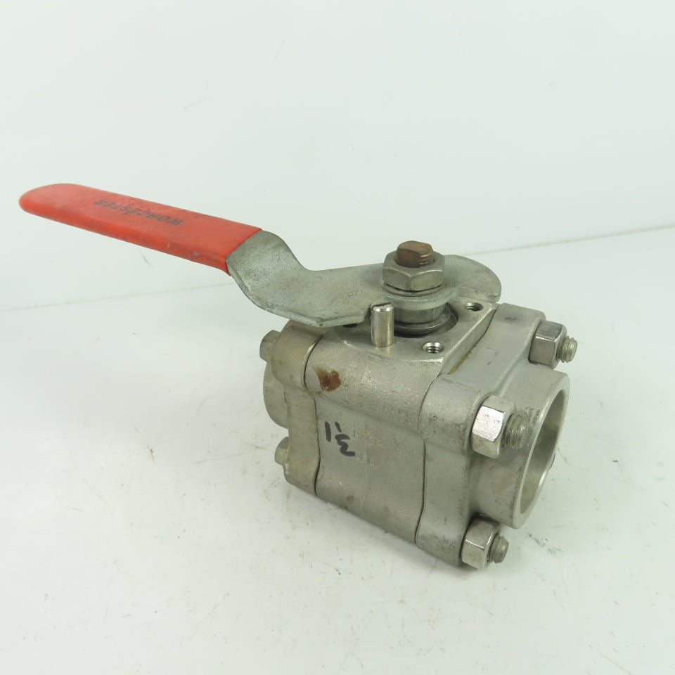 Worcester PT4466GGSW 1-1/2" Ball Valve CF8M Trim 316 Seat SS CWP1000